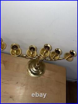 Vintage Solid Brass 5 Arm Candlestick/ Holder/ Candelabra Set