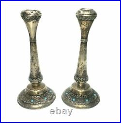 Vintage Sterling Silver Candlestick Holders Made in Israel 7