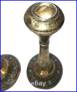 Vintage Sterling Silver Candlestick Holders Made in Israel 7