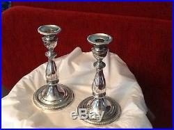 Vintage Sterling Silver Candlesticks MUECK-CAREY CO. NY 1940. Perfect Condition