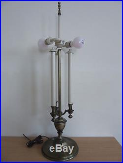 Vintage Stiffel Bouillotte Brass Finish French Style Candlestick Lamp