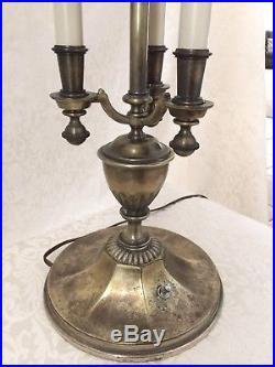 Vintage Stiffel Brass Bouillotte Candlestick Table Lamp Tommi Parzinger Design