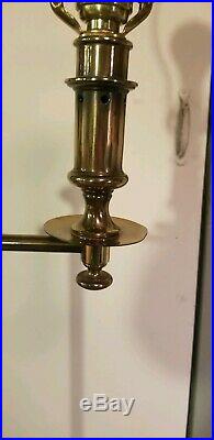 Vintage Stiffel Brass Candlestick Floor Lamp Pole Switch! Reading Shade optional
