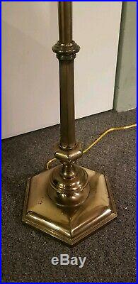 Vintage Stiffel Brass Candlestick Floor Lamp Pole Switch! Reading Shade optional