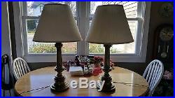 Vintage Stiffel Brass Lighthouse Candlestick Table Lamps 33