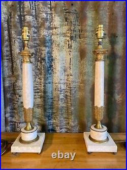 Vintage Tall Candle Sticks ColumnsTable Lamps