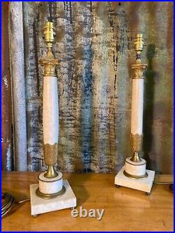 Vintage Tall Candle Sticks ColumnsTable Lamps