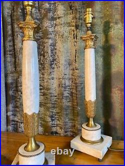 Vintage Tall Candle Sticks ColumnsTable Lamps