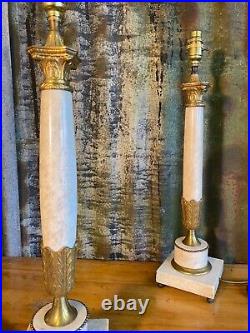 Vintage Tall Candle Sticks ColumnsTable Lamps