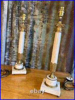 Vintage Tall Candle Sticks ColumnsTable Lamps