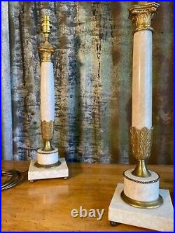 Vintage Tall Candle Sticks ColumnsTable Lamps