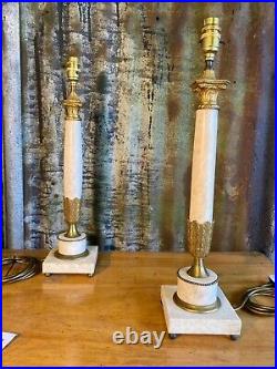 Vintage Tall Candle Sticks ColumnsTable Lamps