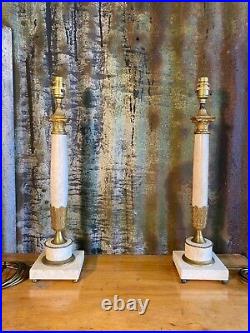 Vintage Tall Candle Sticks ColumnsTable Lamps