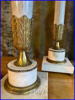 Vintage Tall Candle Sticks ColumnsTable Lamps