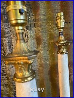 Vintage Tall Candle Sticks ColumnsTable Lamps