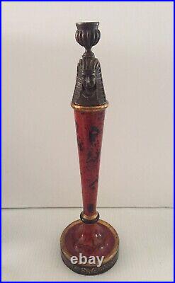 Vintage Theodore Alexander Egyptian Revival Candlestick 15 3/4 Tall