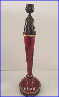 Vintage Theodore Alexander Egyptian Revival Candlestick 15 3/4 Tall