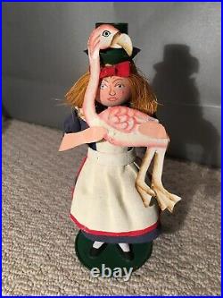 Vintage Tin Alice In Wonderland Candle Stick Holder Set Of 9 Disney Mad Hatter
