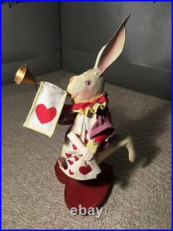 Vintage Tin Alice In Wonderland Candle Stick Holder Set Of 9 Disney Mad Hatter