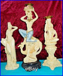 Vintage Very Rare Very Nice SET. Figurine, statuette, candlestick Ceramics 1970s