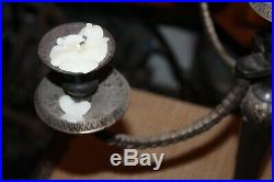 Vintage Victorian Style Candelabra Candlestick Holder 4 Arms Holds 5 Candles