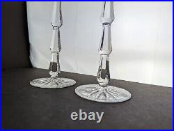 Vintage Waterford Crystal 9 1/2 Teardrop Candlesticks Candle Holders Gothic