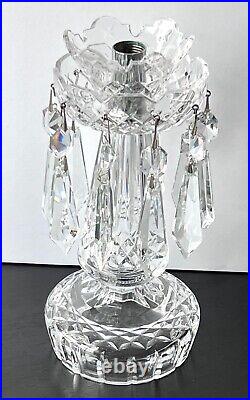 Vintage Waterford Crystal Drop Mantel Luster Bobeche Candle Holder Candlestick