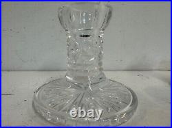 Vintage Waterford Cut Crystal Pair Of Clear Candlesticks