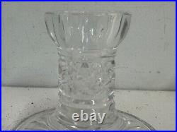 Vintage Waterford Cut Crystal Pair Of Clear Candlesticks
