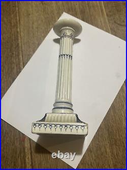 Vintage Wedgwood Blue And White Candlestick With Neoclassical Design