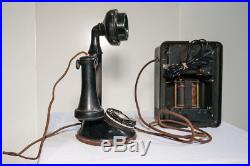 Vintage Western Electric Candlestick Phone with Ringer Box