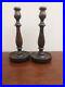 Vintage-Wooden-Hand-Turned-Gothic-Candlesticks-with-Brass-Trim-01-st