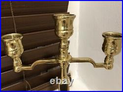 Vintage/antique candlestick/pair/candleabra /brass-made in england c1850