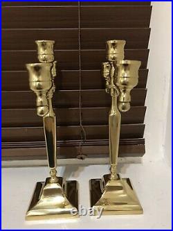 Vintage/antique candlestick/pair/candleabra /brass-made in england c1850
