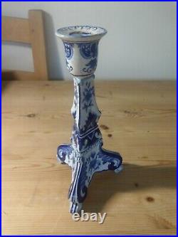 Vintage blue and white Candlestick Holder