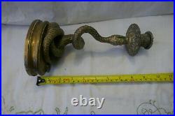 Vintage brass Snake candlestick candle holder solid brass and heavy