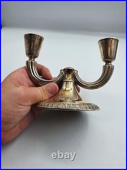 Vintage continental 800 silver candle sticks, candelabra