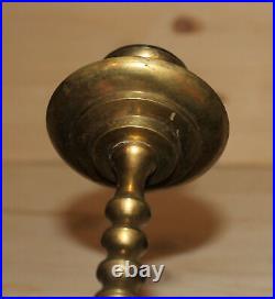 Vintage hand crafted ornate bronze candlestick