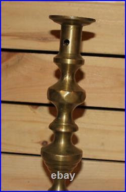 Vintage hand made brass candlestick candle holder