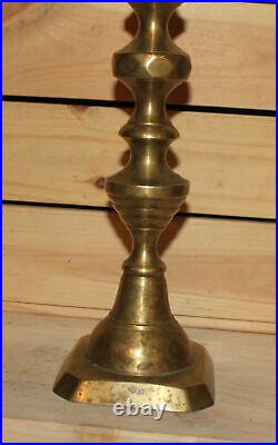 Vintage hand made brass candlestick candle holder
