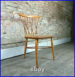Vintage mid century ERCOL 1960s candlestick dining kitchen chair model 376