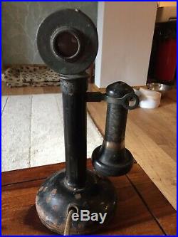 Vintage no dial candlestick phone