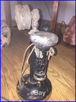 Vintage no dial candlestick phone