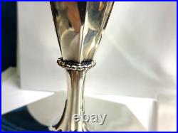 Vintage pair 10 in sterling silver candle sticks Howard&Co wgt 788grms solid1897