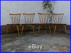 Vintage retro mid century Ercol 376 candlestick lattice dining chair Chiltern