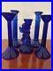 Vintage-set-of-5-Cobalt-Blue-Glass-Candlesticks-Holders-01-dca