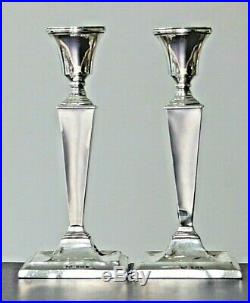 Vintage sterling silver pair of candlesticks hallmarked Birmingham 1908