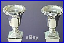 Vintage sterling silver pair of candlesticks hallmarked Birmingham 1908