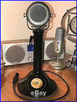 Vintage1940's Turner U9S Candlestick push-to-talk microphone, working great