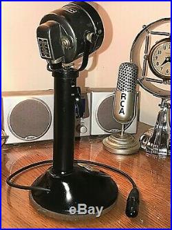 Vintage1940's Turner U9S Candlestick push-to-talk microphone, working great